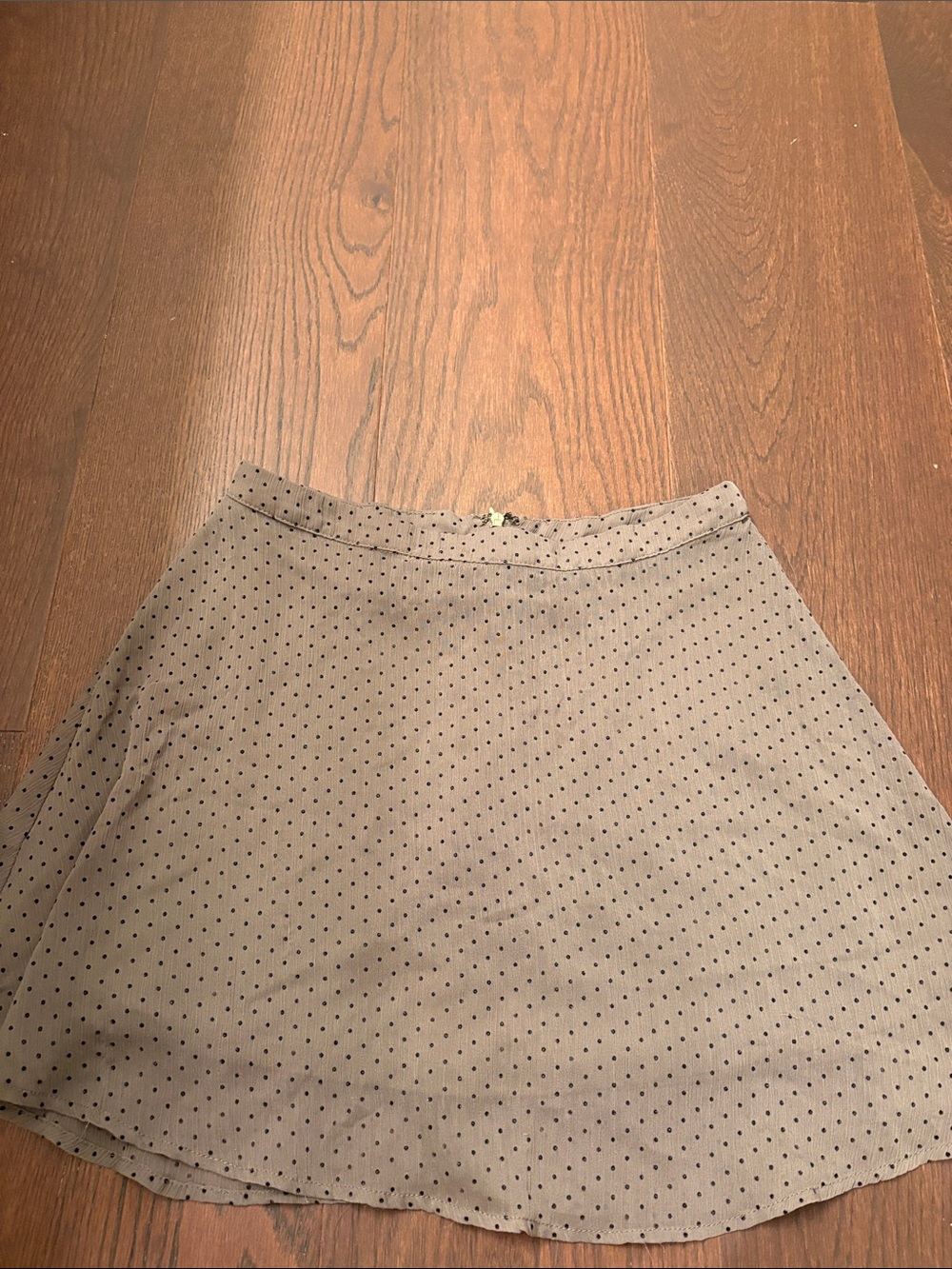 Wet seal Beige Polka Dot A-Line Skirt